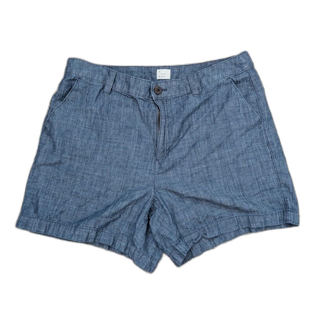 A New Day Blue Cotton Shorts Size 12 Summer Weather Capsule Piece Beach Clothes